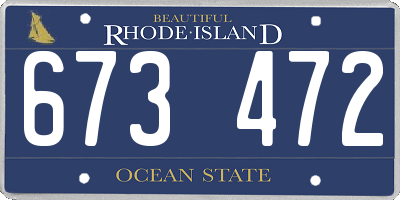 RI license plate 673472