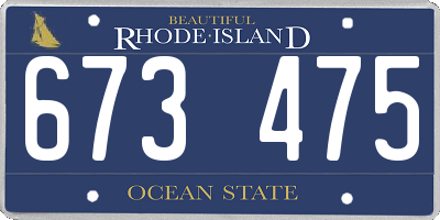 RI license plate 673475