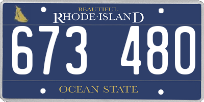 RI license plate 673480