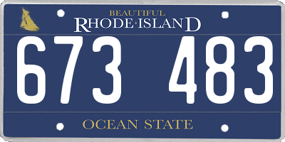 RI license plate 673483