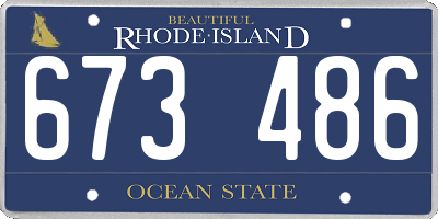 RI license plate 673486