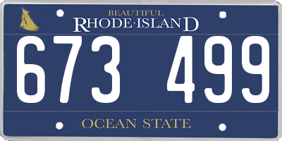 RI license plate 673499