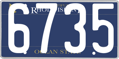 RI license plate 6735
