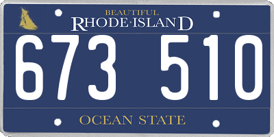 RI license plate 673510