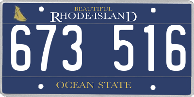 RI license plate 673516