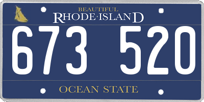 RI license plate 673520