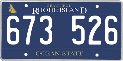 RI license plate 673526