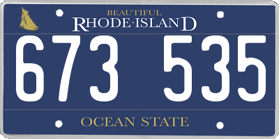 RI license plate 673535