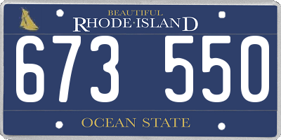 RI license plate 673550