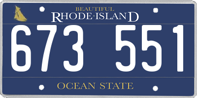RI license plate 673551