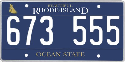 RI license plate 673555