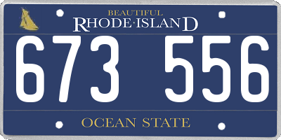 RI license plate 673556