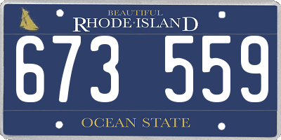 RI license plate 673559