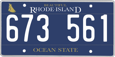 RI license plate 673561