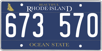 RI license plate 673570