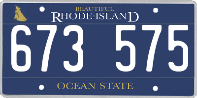 RI license plate 673575
