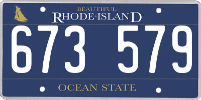 RI license plate 673579