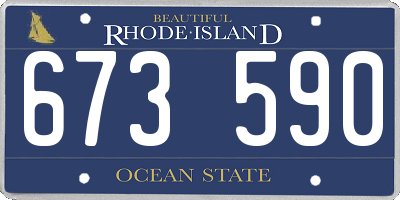 RI license plate 673590