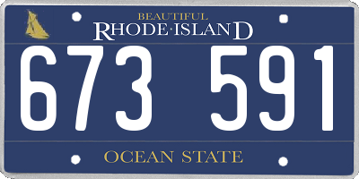 RI license plate 673591