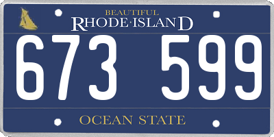 RI license plate 673599