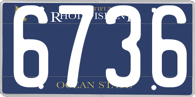 RI license plate 6736