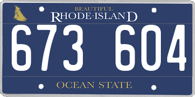 RI license plate 673604