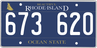 RI license plate 673620