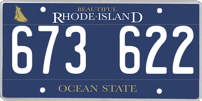 RI license plate 673622