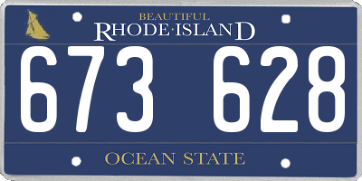 RI license plate 673628