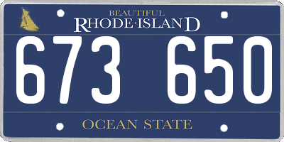 RI license plate 673650
