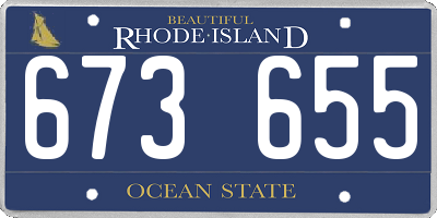 RI license plate 673655