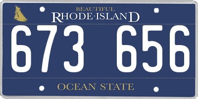 RI license plate 673656