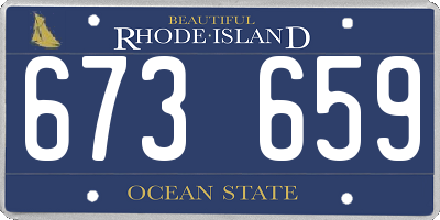 RI license plate 673659