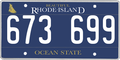 RI license plate 673699