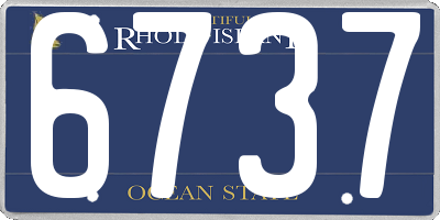 RI license plate 6737