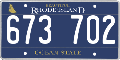 RI license plate 673702
