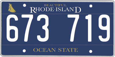 RI license plate 673719