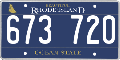 RI license plate 673720