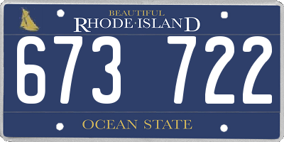 RI license plate 673722