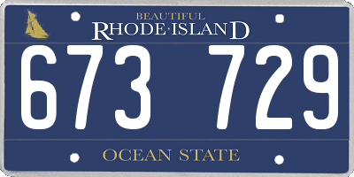 RI license plate 673729