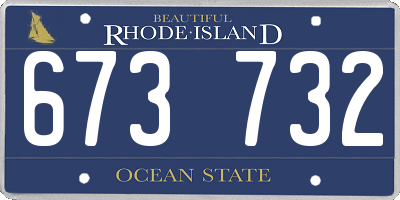 RI license plate 673732
