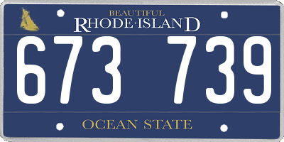 RI license plate 673739
