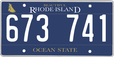 RI license plate 673741