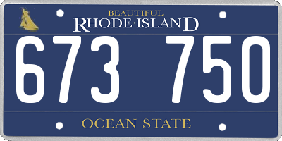 RI license plate 673750