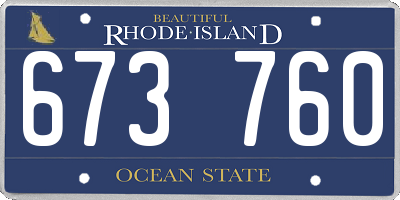 RI license plate 673760