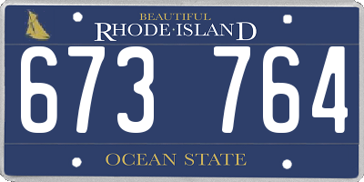 RI license plate 673764