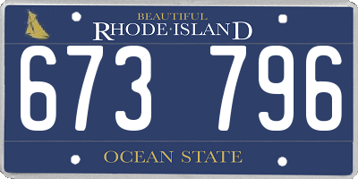 RI license plate 673796