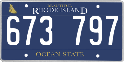 RI license plate 673797