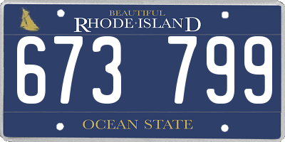 RI license plate 673799