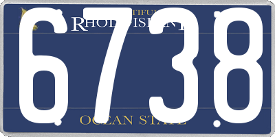 RI license plate 6738